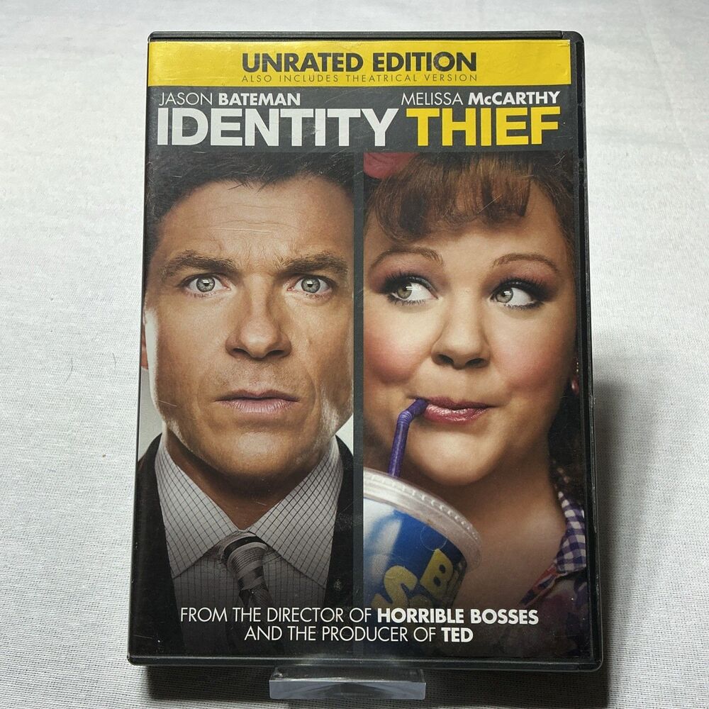 Identity Thief (2013) DVD Unrated Very Good! Melissa McCarthy Jason Bateman